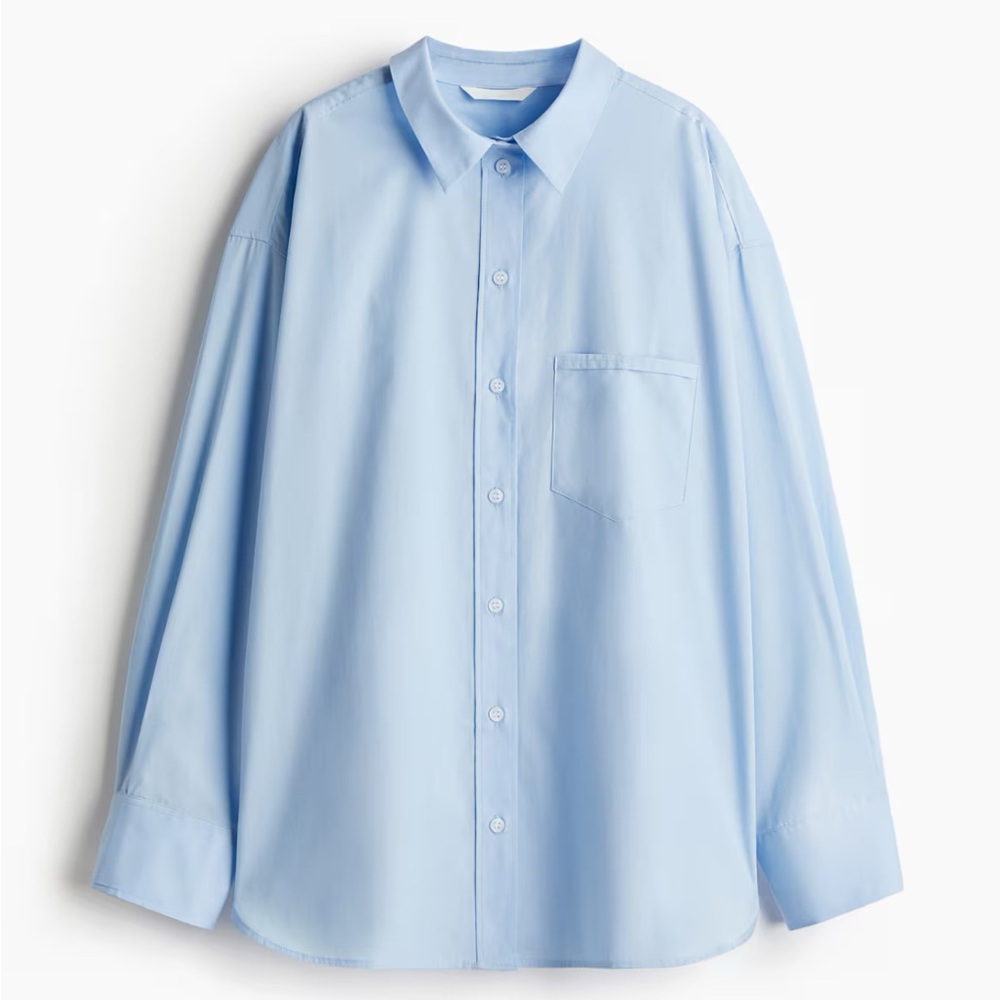 H&M Loose Fit Cotton Shirt XXS NEW